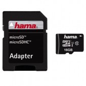 Card microSDHC 16GB class 10 + adaptor HAMA