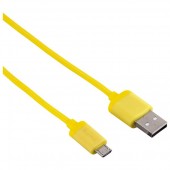 Cablu de date/incarcare microUSB 1.4m galben HAMA Soft