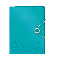 Mapa pentru conferinte A4 4 compartimente turcoaz metalizat LEITZ WOW