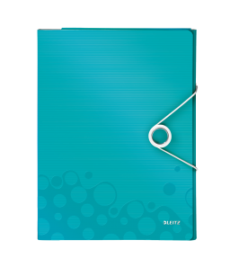 Mapa pentru conferinte A4 4 compartimente turcoaz metalizat LEITZ WOW