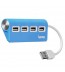 Hub USB HAMA 4 porturi albastru