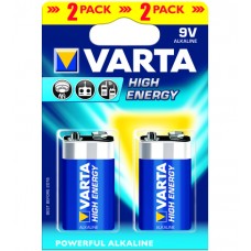 Baterii 9V alcaline 2 bucati VARTA High Energy