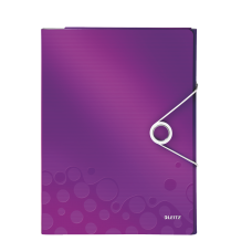 Mapa pentru conferinte A4 4 compartimente mov metalizat LEITZ WOW