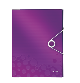 Mapa pentru conferinte A4 4 compartimente mov metalizat LEITZ WOW