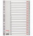 Index din plastic (PP) index 1-20 A4 Esselte