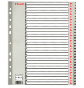 Index din plastic (PP) index 1-31 A4 ESSELTE Maxi
