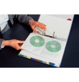 File din plastic A4 transparent pentru CD/DVD ESSELTE