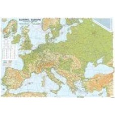 Harta plastifiata Europa fizica 70 x 50cm AMCO PRESS