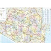 Harta plastifiata Romania administrativa 70 x 50cm AMCO PRESS