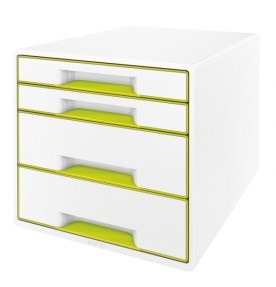 Cabinet cu sertare 4 sertare alb/verde LEITZ WOW