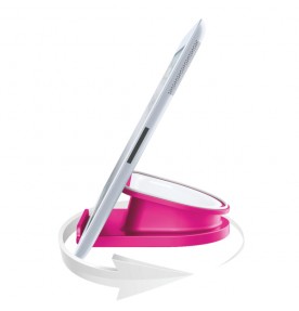 Suport rotativ pentru iPad/tableta PC iPhone/smartphone roz LEITZ Complete WOW