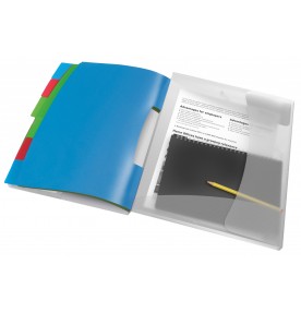 Mapa cu separatoare 6 separatoare PP diverse culori Esselte VIVIDA