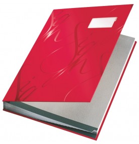 Mapa pentru semnaturi 17 separatoare rosu Leitz Design