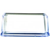 Suport plastic pentru carti de vizita pentru birou, FOSKA - transparent